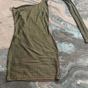 Green Mini Party Dress Size 6